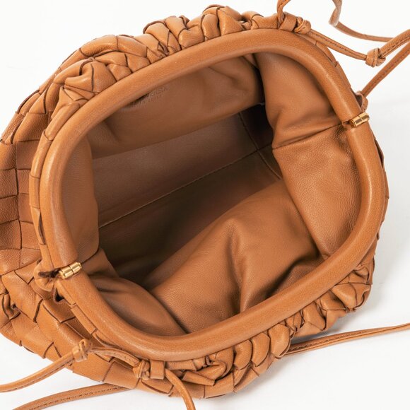 Bottega Veneta The Mini Pouch Carmel Nappa Intrecciato Crossbody - Picture 9 of 11